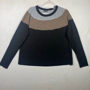 Smartwool Women’s Edgewood Colorblock Crew Sweater Size L SW016649 Merino Blend